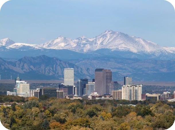 Denver city skyline – Representing Junkman's premier junk removal services.